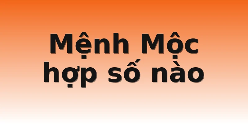 Mệnh Mộc hợp số nào