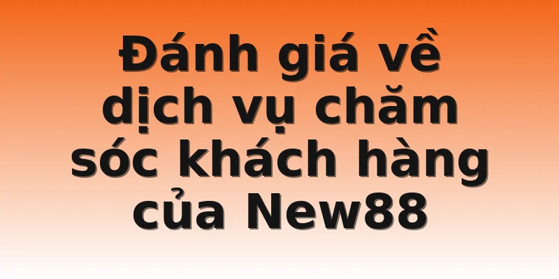Đánh giá về dịch vụ chăm sóc khách hàng của New88