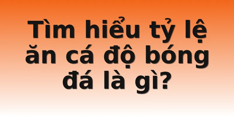 Tìm hiểu tỷ lệ ăn cá độ bóng đá là gì? 