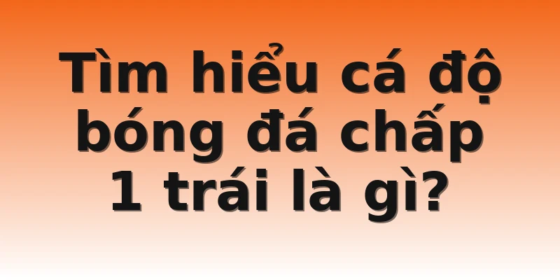 Tìm hiểu cá độ bóng đá chấp 1 trái là gì?