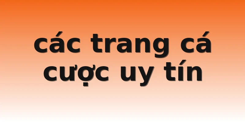 các trang cá cược uy tín