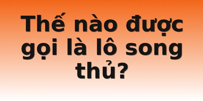 Thế nào được gọi là lô song thủ?