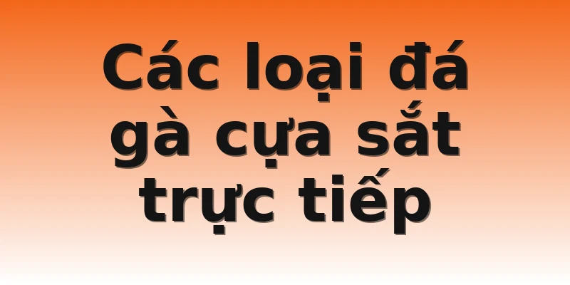Các loại đá gà cựa sắt trực tiếp