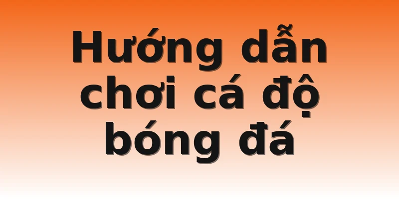 Hướng dẫn chơi cá độ bóng đá