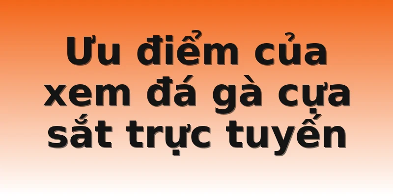 Ưu điểm của xem đá gà cựa sắt trực tuyến
