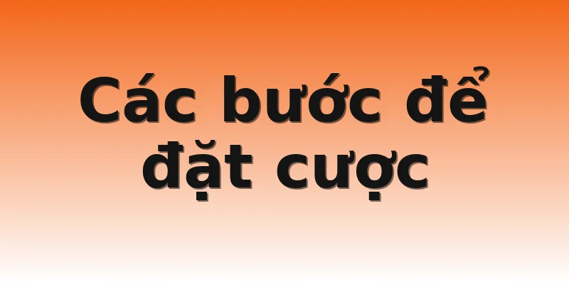 Các bước để đặt cược