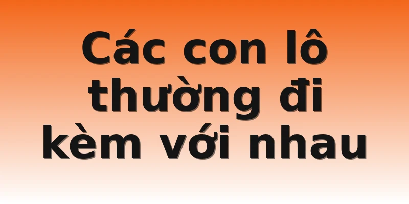 Các con lô thường đi kèm với nhau
