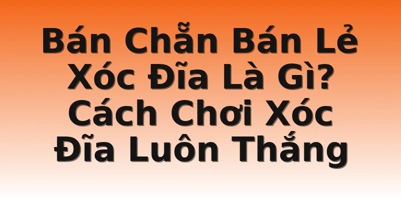 Bán Chẵn Bán Lẻ Xóc Đĩa Là Gì? Cách Chơi Xóc Đĩa Luôn Thắng