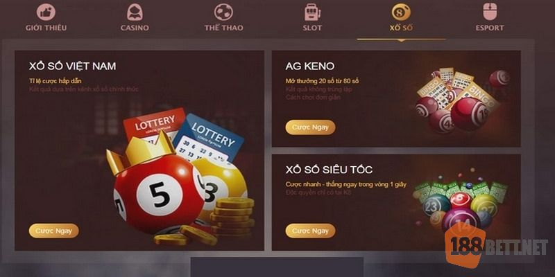 tỉ lệ trả thưởng của nhà cái 188bet xổ số